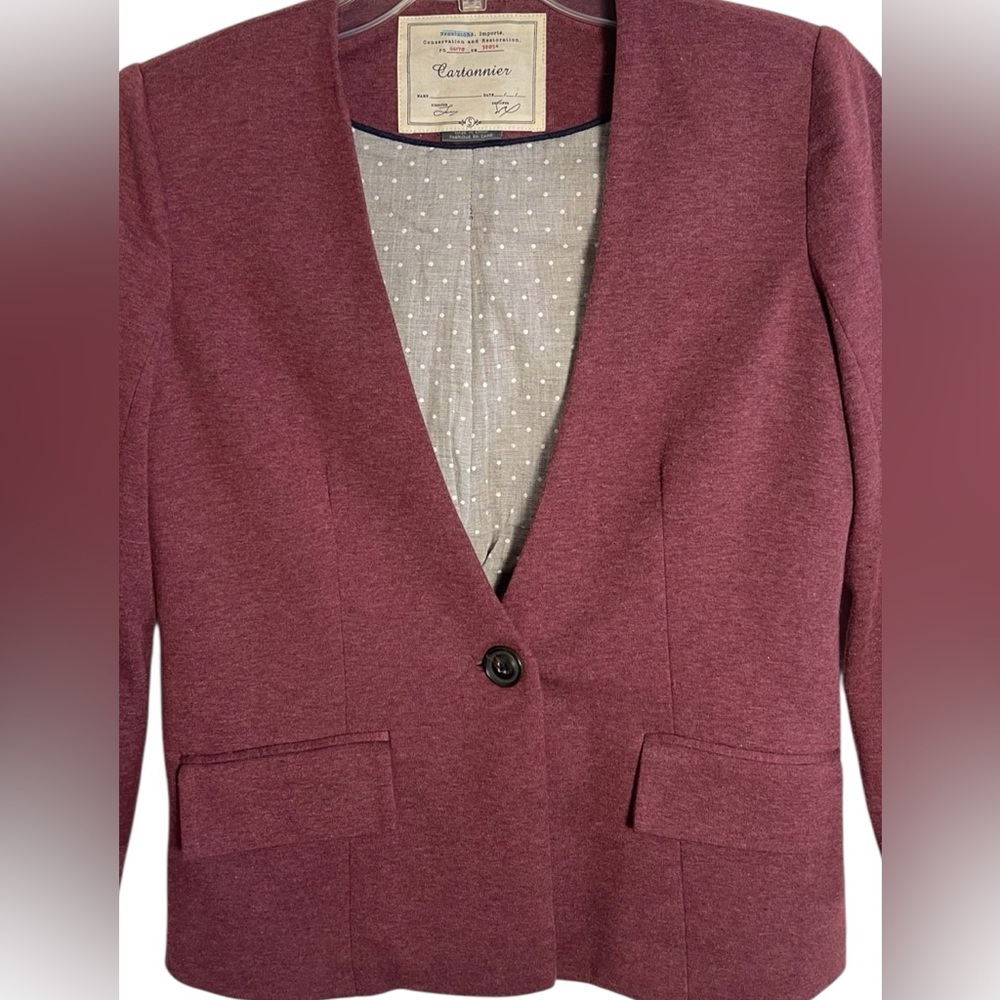 Anthropologie Cartonnier Single Button Blazer Size Small - Picture 2 of 13